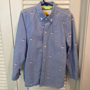 Mini Boden boys size 7-8 shirt with dogs 🐶